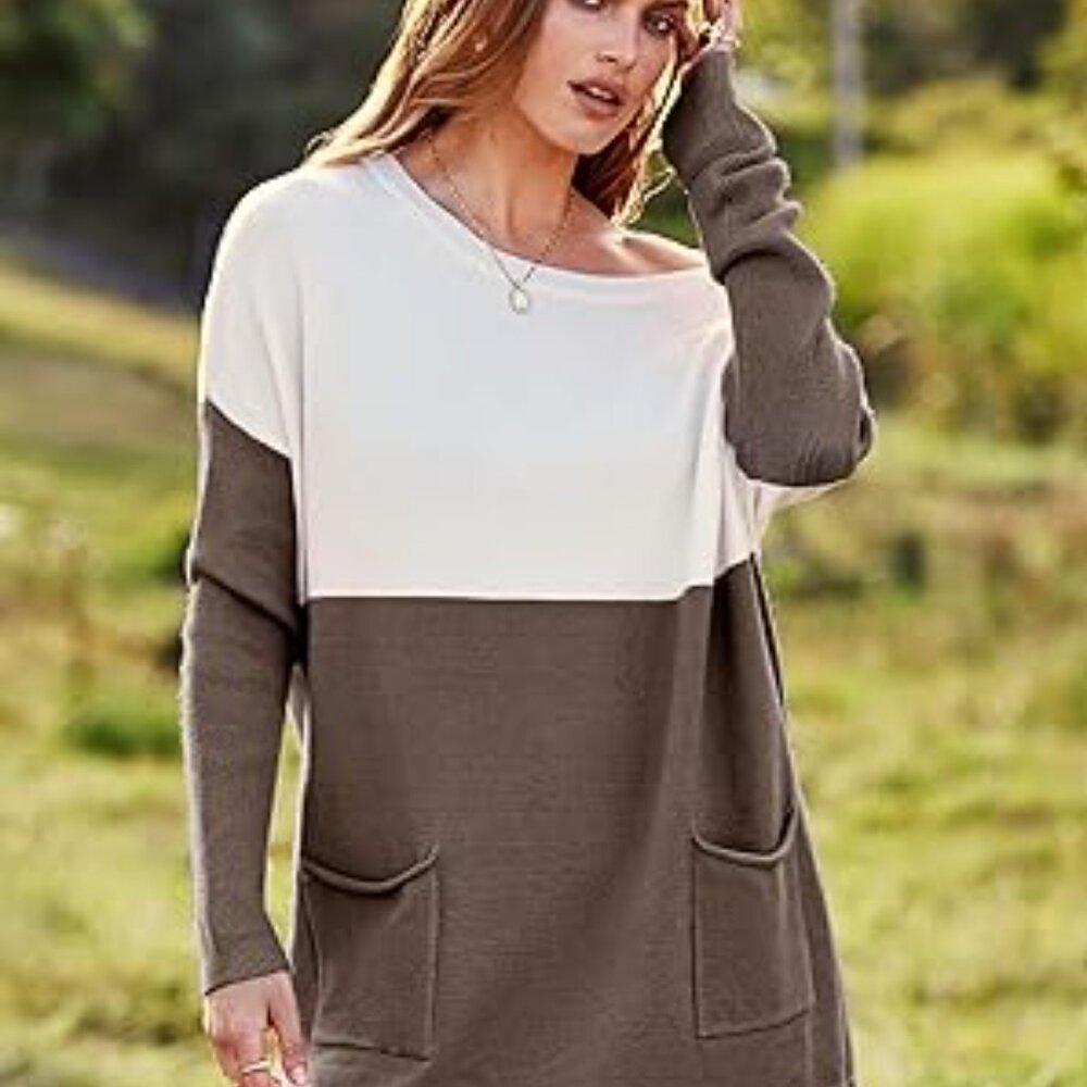 Women's Oversized Color Block Drop Shoulder Patch… - image 7